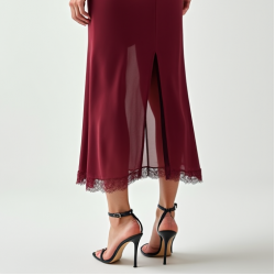 Romantic Lace Trim Corset Dress