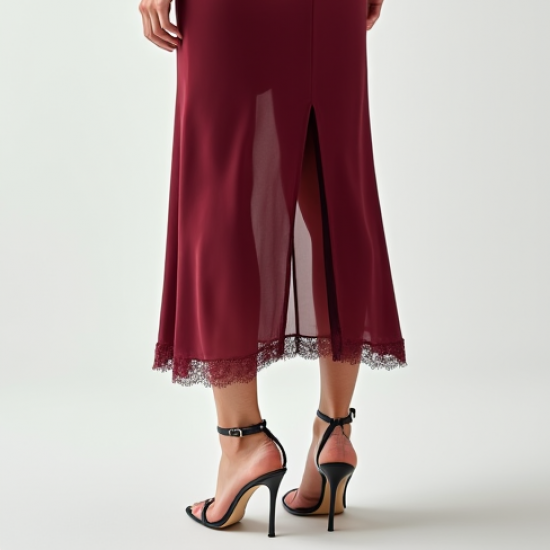 Romantic Lace Trim Corset Dress