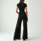 Modern Urban Polka Dot Corset Waist Wide-Leg Pants