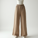 Minimalist Linen Column Wide-Leg Pants