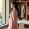 Pastel Pink Tiered Velvet Tailored Blazer