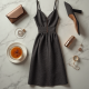 Modern Urban Polka Dot Corset Waist Cocktail Dress