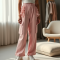 Pastel Pink Ruffled Tulle Cargo Pants