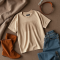 Boho Smocked Wool Blend Graphic Tee