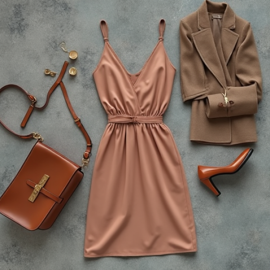 Classic Solid Color Wrap Front Camisole Dress