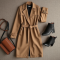 Minimalist Solid Color Off-Shoulder Trench Coat