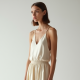 French Style Silk Satin Slip Skirt