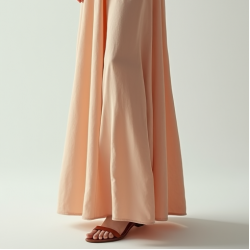 Korean Chic Solid Color Ruffled Maxi Dress