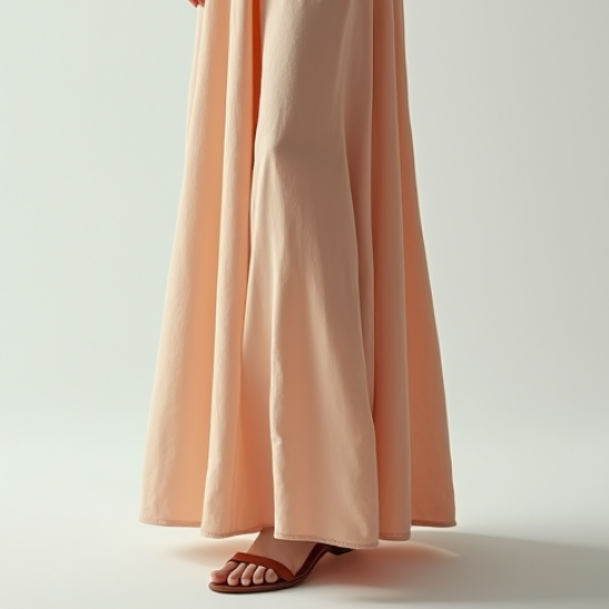 Korean Chic Solid Color Ruffled Maxi Dress