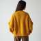 Mustard Yellow Ribbed Knit Belted Chunky Cardigan