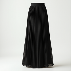 Retro Pleated Georgette Pleated Maxi Skirt