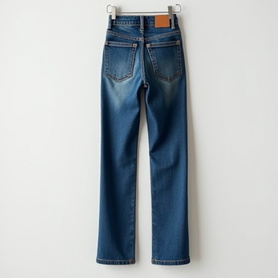 Vintage High-Waist Tulle Straight Jeans