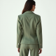 Sage Green Organza Split Thigh Biker Jacket