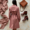 Dusty Rose Cut-Out Off-Shoulder Trench Coat