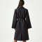 French Style Silk Wrap Front Coat