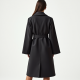 French Style Silk Wrap Front Coat