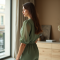 Sage Green Puff Sleeve Chiffon Cargo Pants