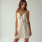 Romantic Polka Dot Button-Down Slip Dress