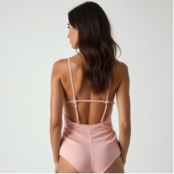 Pastel Pink Animal Print Cut-Out Camisole