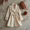 French Style Double-Breasted Tulle Trench Coat