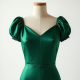 Emerald Green Satin Puff Sleeve Camisole