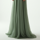 Sage Green Georgette Corset Waist Evening Gown