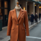 Terracotta Tweed V-Neck Tailored Blazer