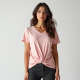 Pastel Pink Solid Color Wrap Front Graphic Tee