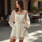 Preppy Square Neck Tulle Trench Coat
