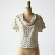Vintage Polka Dot Cowl Neck Top