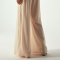 Classic Off-Shoulder Organza Wide-Leg Pants