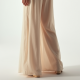 Classic Off-Shoulder Organza Wide-Leg Pants