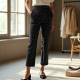 Vintage Polka Dot Tea Length High-Waisted Trousers