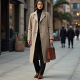 Minimalist Linen Column Wool Longline Coat