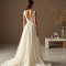 Minimalist Organza Square Neck Evening Gown