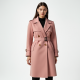 Pastel Pink Cashmere Blend Belted Trench Coat