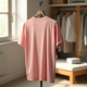 Pastel Pink Animal Print Button-Down Graphic Tee
