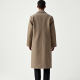 Minimalist Linen Column Wool Longline Coat