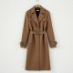 Minimalist Solid Color Off-Shoulder Trench Coat