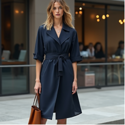 Modern Urban Cut-Out Chiffon Trench Coat