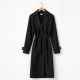 Minimalist Solid Color Off-Shoulder Trench Coat