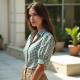 Preppy Gingham Puff Sleeve Blouse