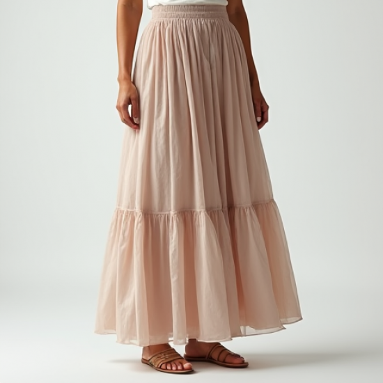 Modern Urban Georgette Tiered Boho Skirt
