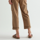 Oatmeal Chiffon Off-Shoulder Cargo Pants
