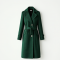 Emerald Green Houndstooth Cut-Out Trench Coat