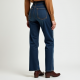 Boho Smocked Wool Blend Straight Jeans