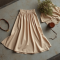 French Style Silk Wrap Front Skirt