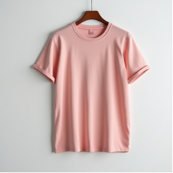 Pastel Pink Cotton Poplin Cut-Out Graphic Tee