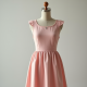 Pastel Pink Cotton Poplin Cut-Out Tea Dress