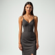 Modern Urban Polka Dot Corset Waist Cocktail Dress